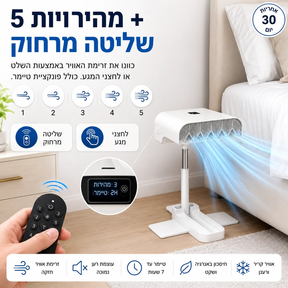 מאוורר קירור למיטה