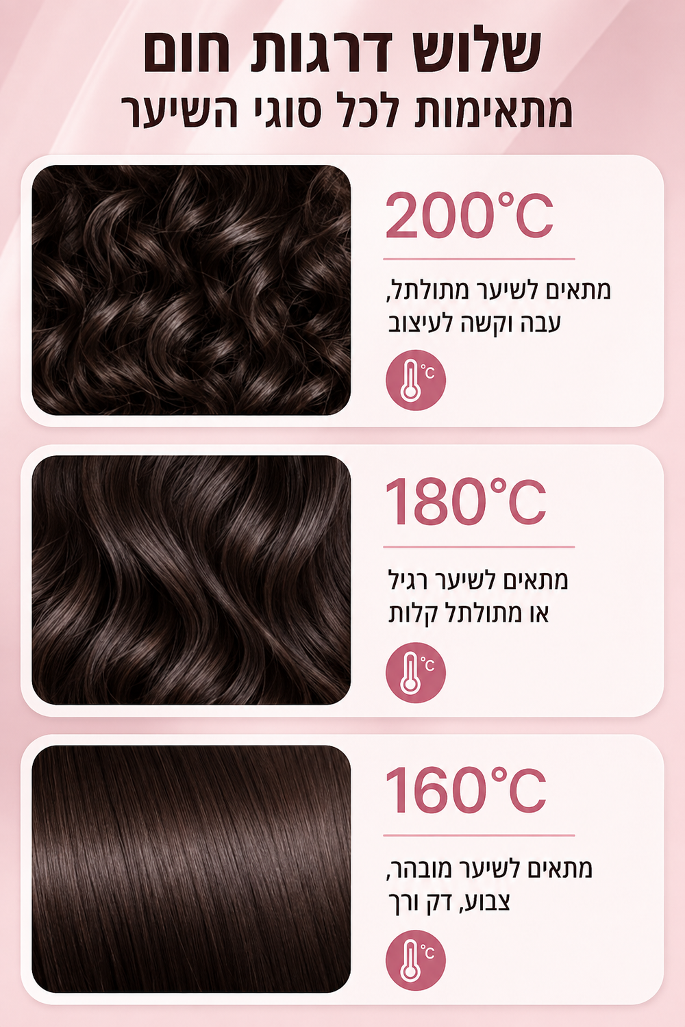 מברשת שיער אלחוטית ניידת להחלקה